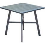 All-Weather Commercial-Grade Aluminum 30" Square Slat-Top Bistro Table