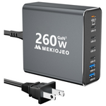 Mekiojeo 260W 7-Port USB-C GaN 3 Wall Charger Adapter