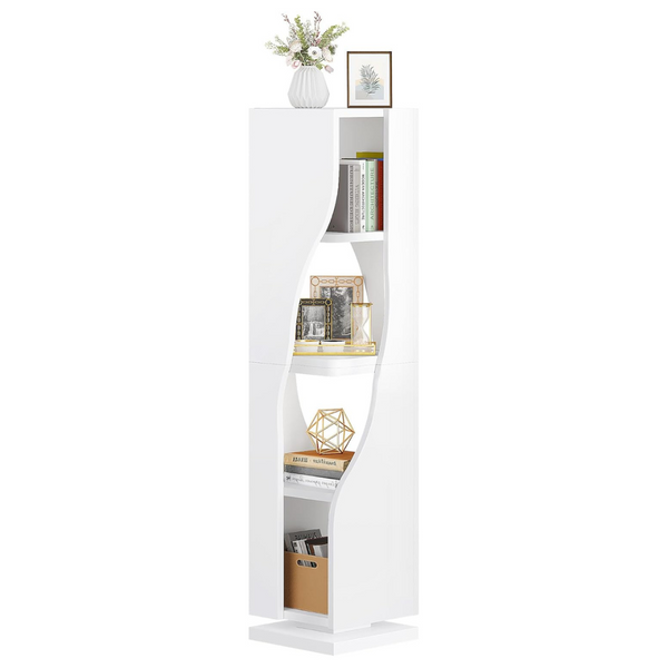 Yitahome 4-Tier Rotating Corner Bookshelf
