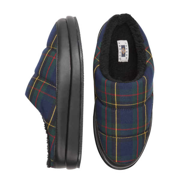 Joseph Abboud Multi-Plaid Commuter Clog Slippers