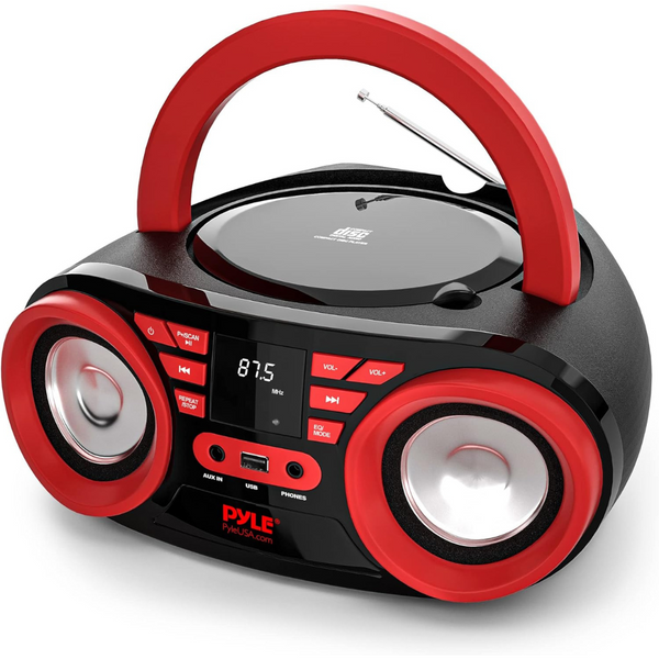 Pyle Portable CD Player Bluetooth Boombox Speaker
