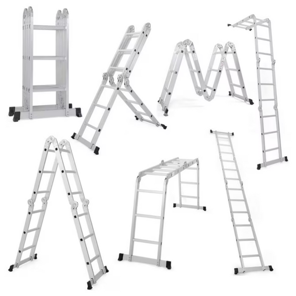 Ktaxon 12.5ft 7 in 1 Multi-Purpose Scaffold Ladder With 330lbs Capacity