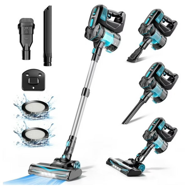 INSE 6-in-1 2200mAh Battery Rechargeable Cordless Stick Vacuum Cleaner