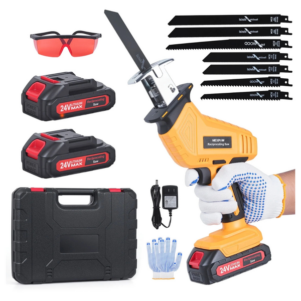 Nexpow 24V Max Lithium-ion, 7 Saw Blades Reciprocating Saw