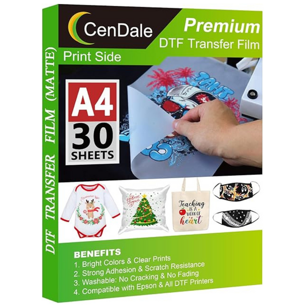 30-Count DTF Transfer Film A4 Sheets
