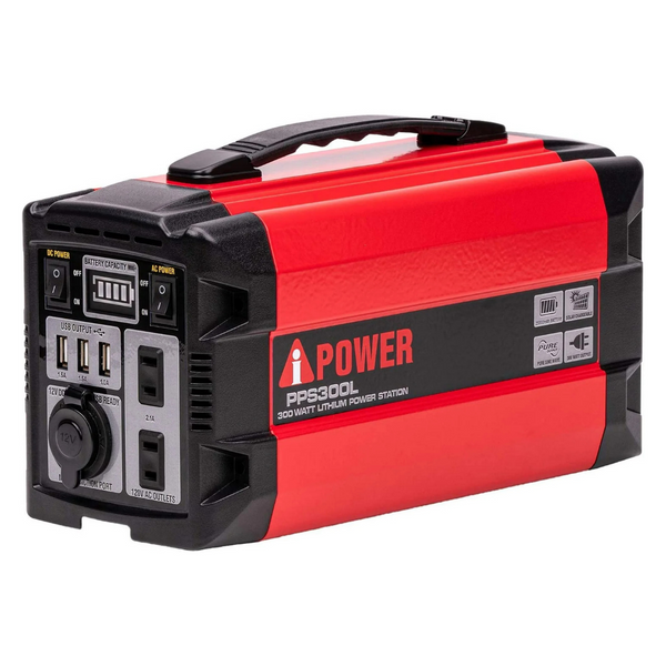 A-iPower 300 W Lithium-Ion Manual Start Battery Powered Inverter Generator