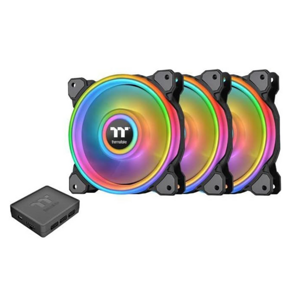 3-Pack 120mm Thermaltake Riing Quad RGB Hydraulic Bearing Computer Fans
