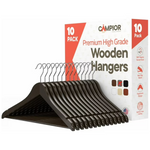 10-Pack Heavy-Duty Vintage Wooden Hangers