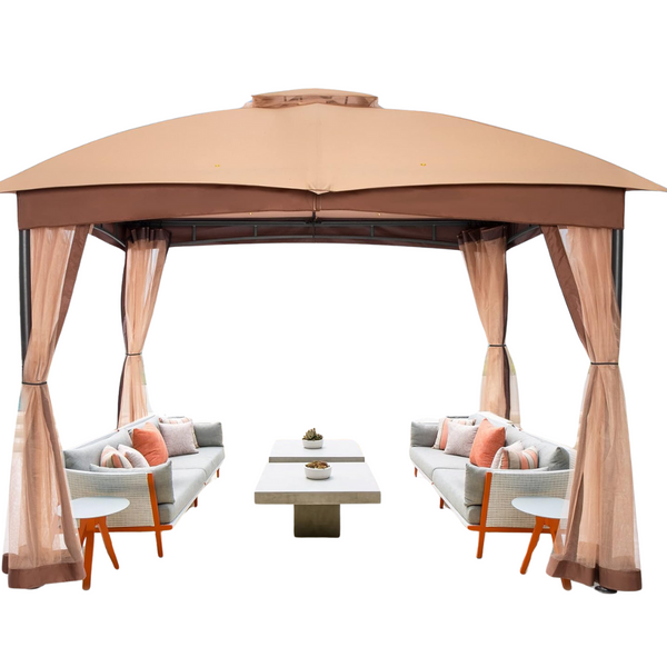 10x10 Heavy Duty Patio Gazebo with Netting