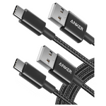 2-Pack Anker 6ft Nylon Braided USB-A To USB-C Charging Cables