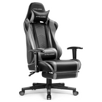 High Back Ergonomic Computer Desk Chair With Footrest (4 Colors)