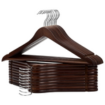 20-Pack StorageWorks Wooden Hangers (3 Color Options)