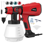 1000W High Power Electric Paint Sprayer Gun W/ 4-Nozzle & 3-Modes