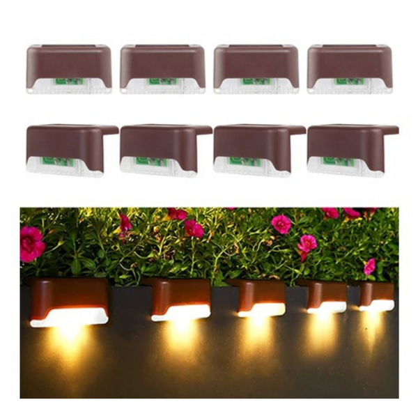 8-Pack Solar LED Deck & Step Lights- Choose Color (3 Colors)