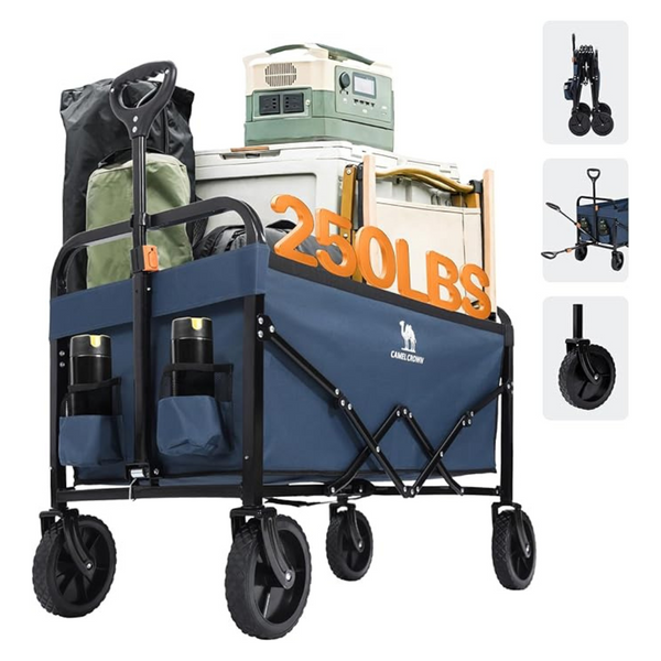 Camel Crown Portable Collapsible Wagon Cart With Wheels