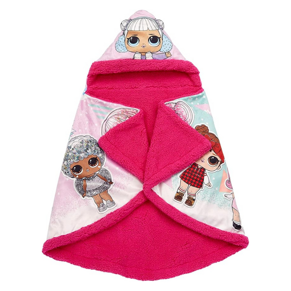 Franco 31" x 54" Kids Plush Snuggle Wrap Hooded Blanket