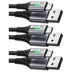 3-Pack INIU Durable Nylon Fast Charging USB-C Cable (1.6/6.6/6.6ft)