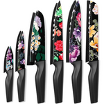 12-Piece Astercook Flower Kitchen Knives Set With Blade Guards