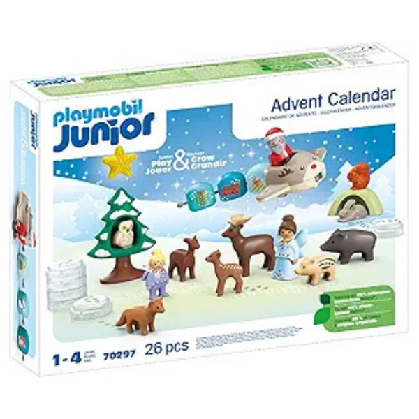 26-Piece Playmobil Kids Junior Advent Calendar: Snowy Christmas Playsets