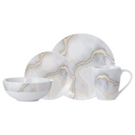 Electric Marble 16 Piece Dinnerware Set