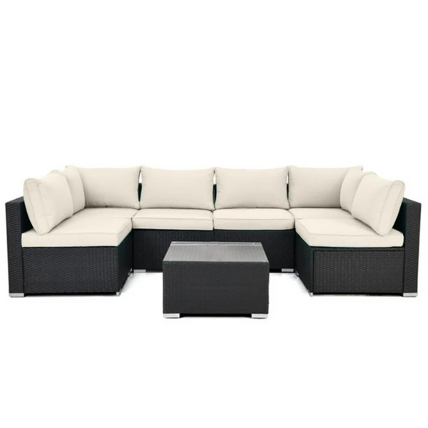 7-Piece Lausaint Outdoor Conversation Set With 6 Chairs & Table