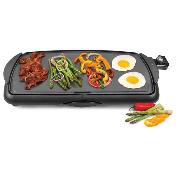 BELLA Electric Griddle & Flat Grill With Nonstick Large Cooking Surface And Removable Probe, 10.5″ x 20″