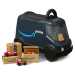 Amazon Delivery Van Ride On Toy For Kids (Packages And Wooden Toys Included)