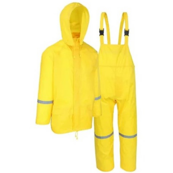 6-Pack Of 3-Piece Safety Works Men's 3XL Yellow Rain Suit