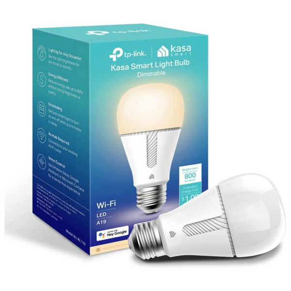 Kasa 9W A19 Dimmable LED Wi-Fi Smart Bulb (KL110)