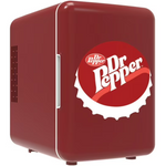 Dr. Pepper Retro Mini Portable Personal Fridge Cooler