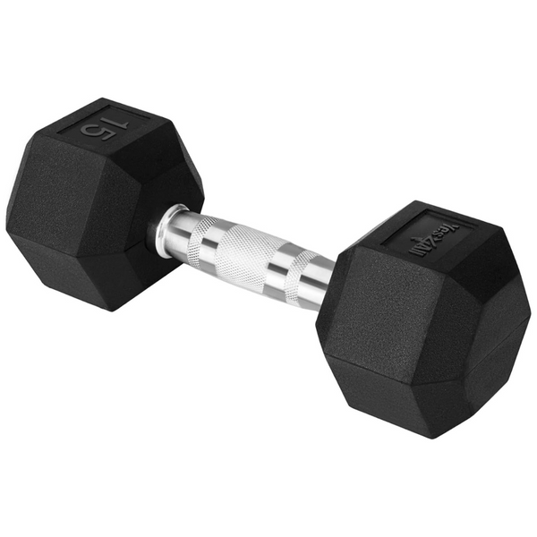 Yes4All 5-50 LBS Single Chrome Grip Encased Hex Dumbbells