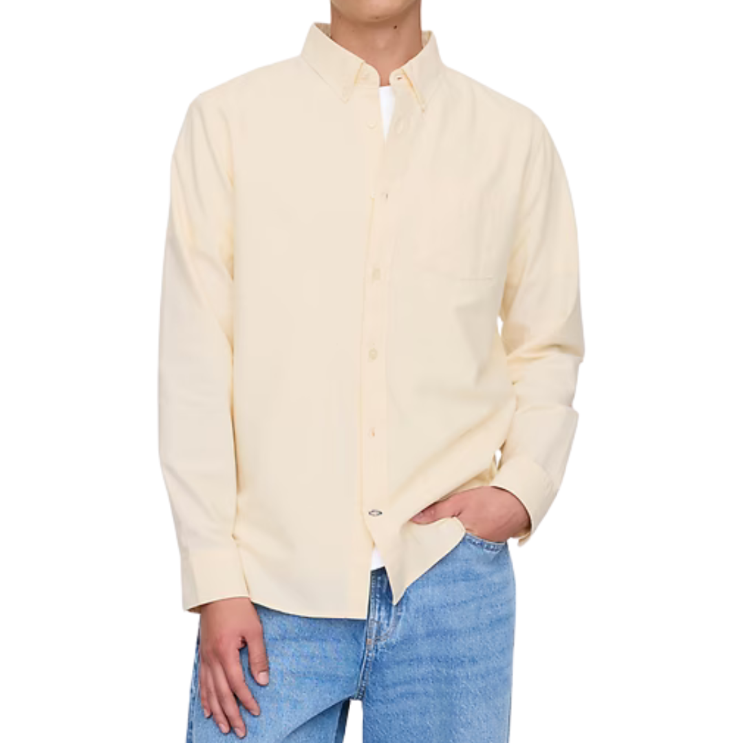Gap Factory Men's Oxford Shirt in Standard Fit (Light Yellow)
