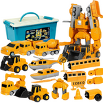 35-Piece Magnetic Transforming Robot Toy Set
