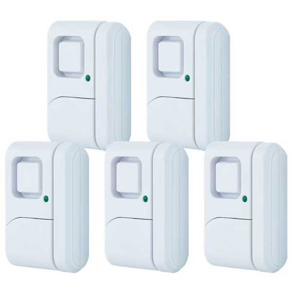 5-Pack GE Home Security Window And Door Alarm W/ Wireless Chime