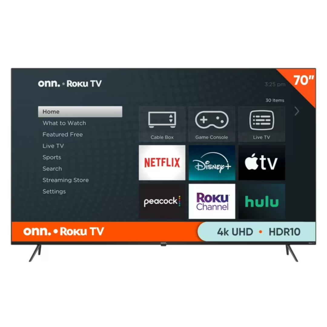 Onn 100012588 70" 4K Ultra HDR Smart LED Roku TV