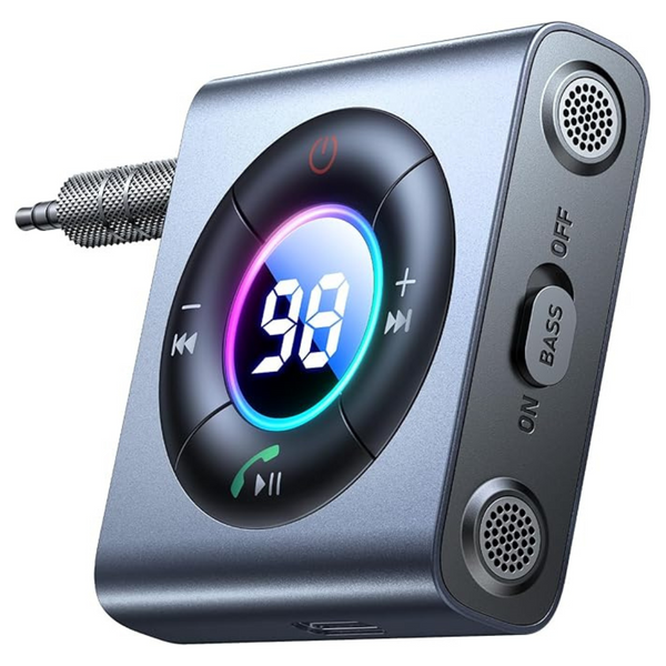 Bluetooth 5.3 AUX Car Adapter With Dual Mics