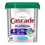 59-Count Cascade Fresh Scent Platinum Dishwasher Pods