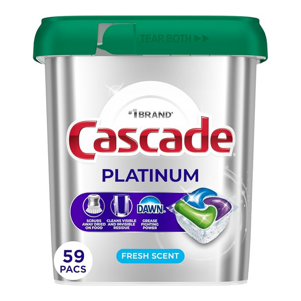 59-Count Cascade Fresh Scent Platinum Dishwasher Pods