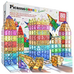 PicassoTiles 80 Pcs Magnetic Building Tiles