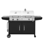 2-Burner Propane Gas And Charcoal Combo Grill