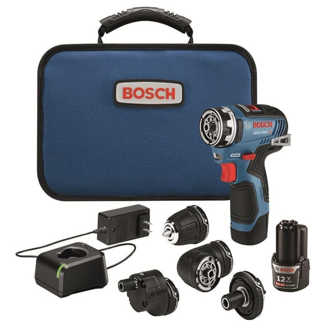 Bosch 12V Max EC Brushless Flexiclick 5-In-1 Drill/Driver Kit With 2 Batteries
