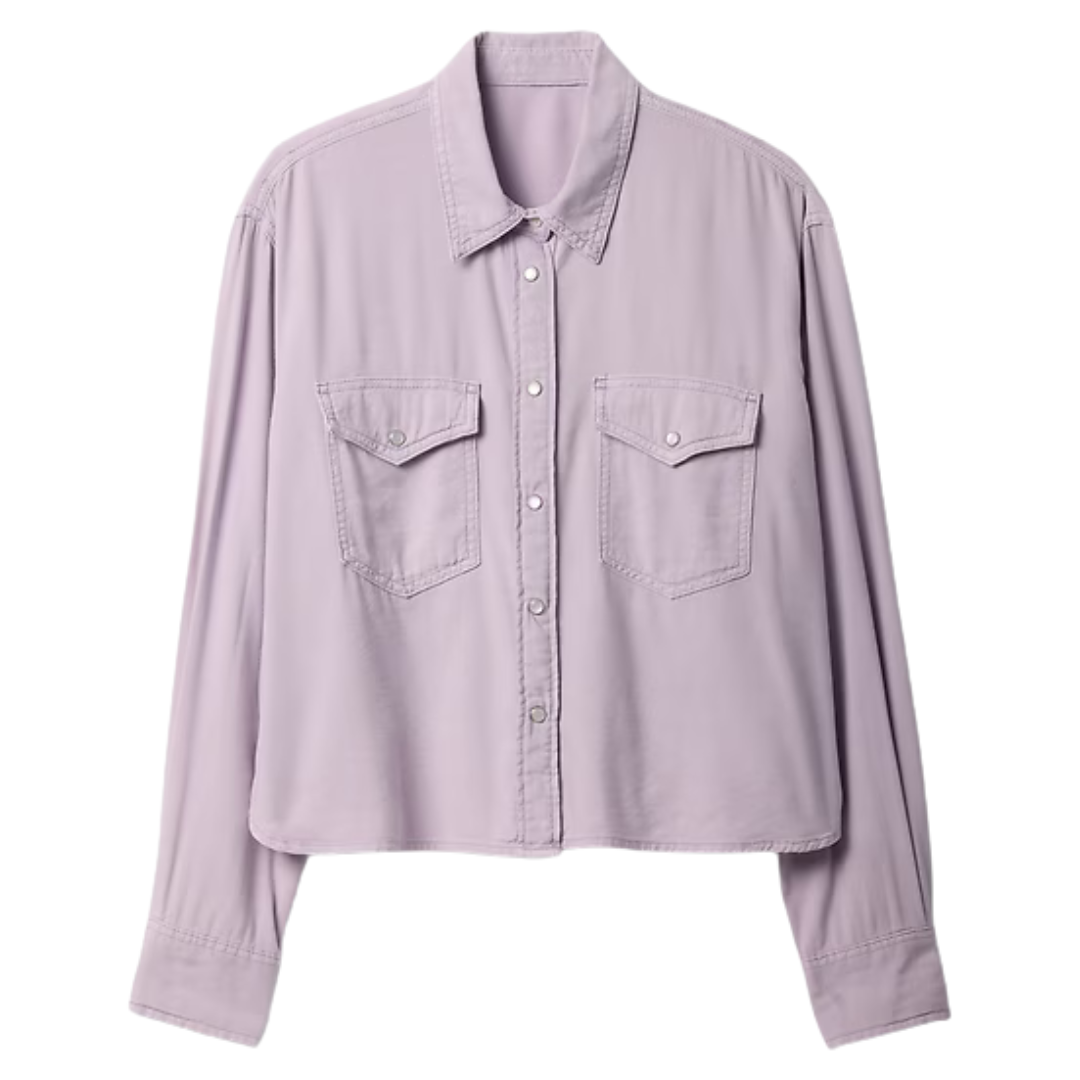 Gap Factory Women's Cropped Denim Western Shirt