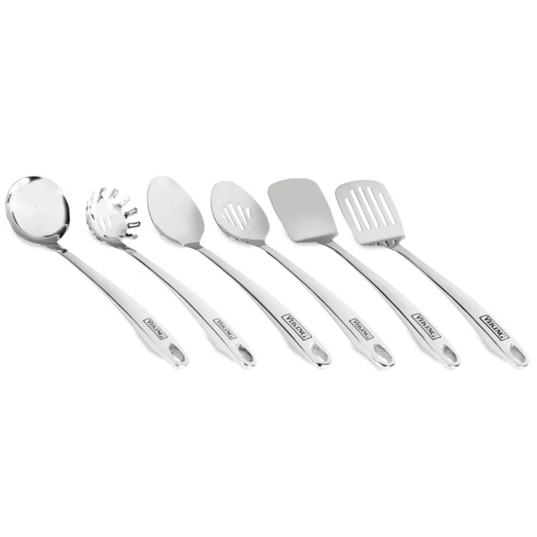 6-Piece Viking Kitchen Stainless Steel Cooking Utensil Set