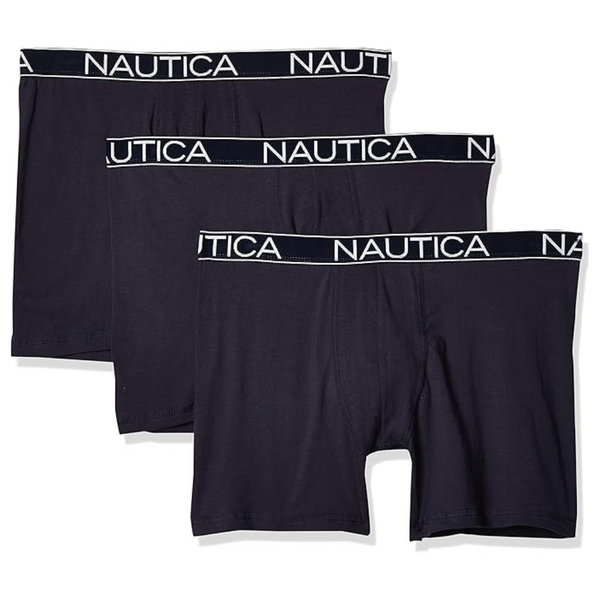 3-Pack Nautica Men's Cotton Stretch Boxer Brief