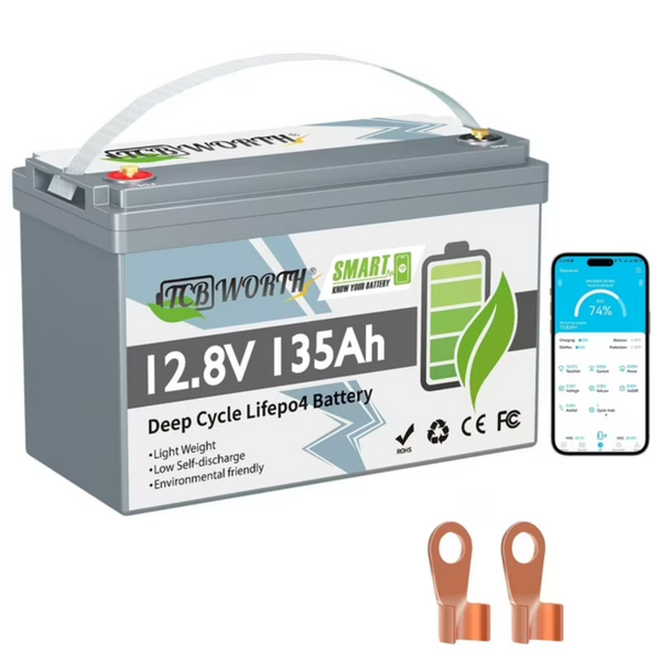 Tcbworth 12V 135Ah Group 31 LiFePO4 Battery