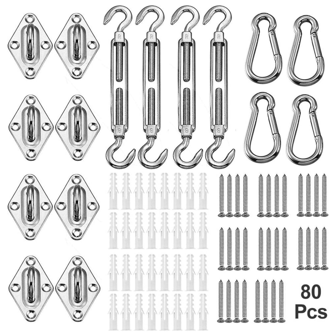 80-Pcs YOFIT Shade Sail Hardware Kit