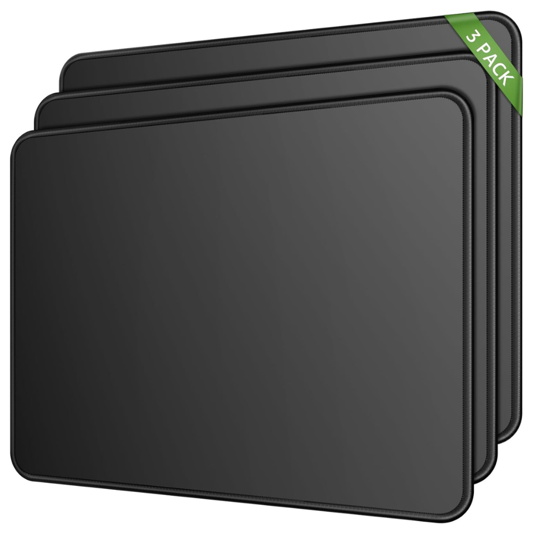 3-Pack MROCO Premium-Textured & Waterproof Mousepad (8.5" x 11")