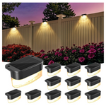 12-Pack 3 Colors & 6 Modes LED Solar Deck Lights