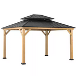 Crownhill 13 ft. x 11 ft. Hardtop Gazebo with Wood Posts
