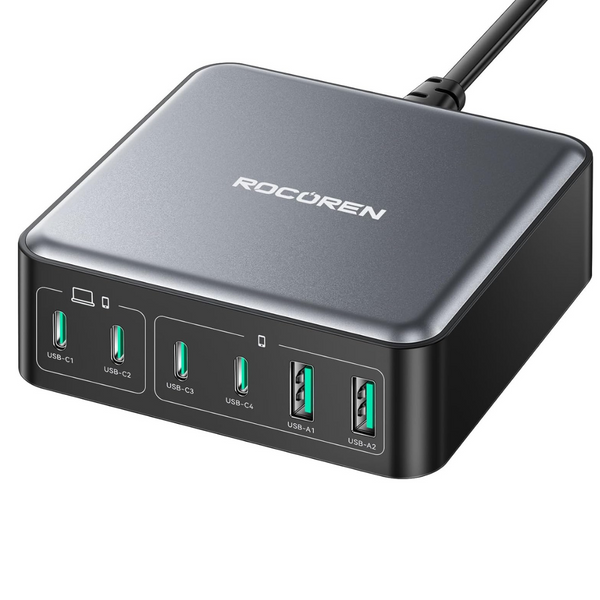 Rocoren 270W 6-Port USB GaN Charging Station